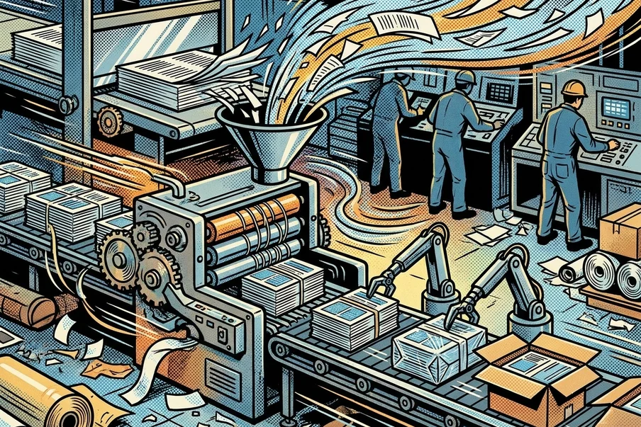 revistă sau broșură ilustrată cu elemente grafice comic